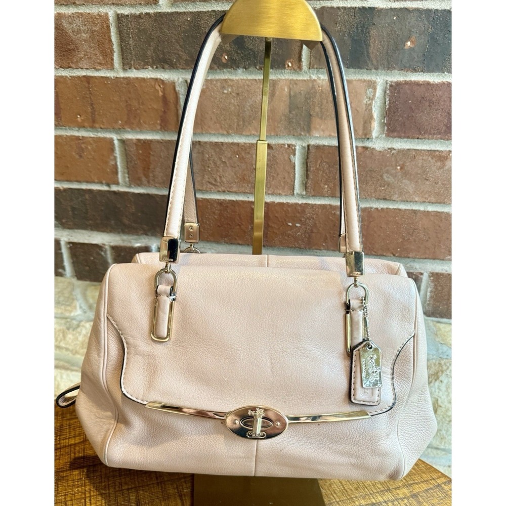 NWT COACH Madison Madeline East West Pink Leather Satchel Bag 25169